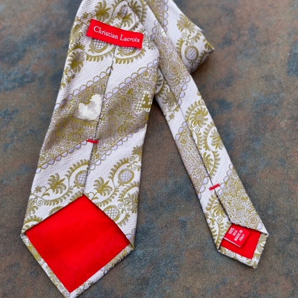 Christian Lacroix 100% Silk Tie Made in Italy - Picture 9 of 10